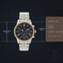 Titan Men's Metropolitan Luxe: Multifunction blue Dial with Two-Tone Bracelet Watch