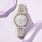 Titan Men's Metropolitan Luxe: Multifunction White Dial with Two-Tone Stainless Steel Bracelet Watch