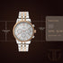 Titan Men's Metropolitan Luxe: Multifunction White Dial with Two-Tone Stainless Steel Bracelet Watch