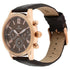 Titan Men's Metropolitan Luxe: Multifunction brown Dial with leather Strap