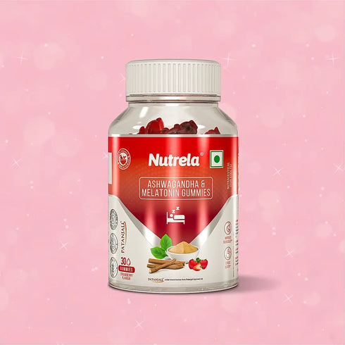 Patanjali Nutrela Melatonin+ Ashwagandha GummiesMix Berry Flavour