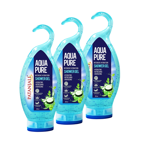 Patanjali Shower Gel (Aqua Pure) 250 ml (B2G1 Free)