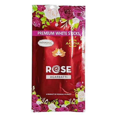 Patanjali Aastha Premium White Stick Rose Agarbatti