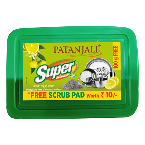 Patanjali Super Dish Wash Bar - Scrub Pad