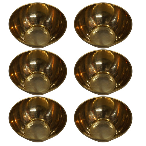 Brass Bowls for Pooja 120g Pack of 6