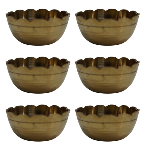 Brass Bowls for Prasadam 26g Pack of 6