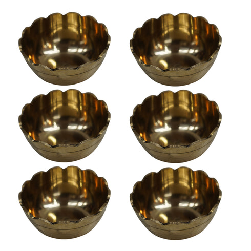 Brass Bowls for Prasadam 26g Pack of 6