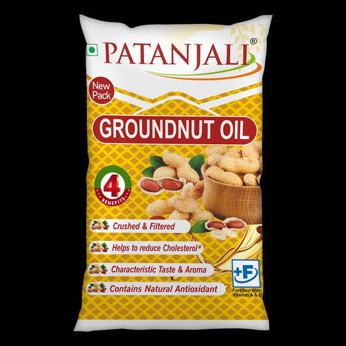 Patanjali Groundnut Oil Pouch - 1ltr