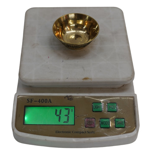 Brass Bowls With Flora Design 43g Pack of 2