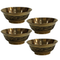 Brass Bowls With Flora Design 43g Pack of 4