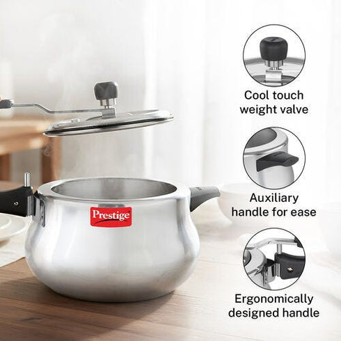 Prestige Nakshatra Plus Svachh Aluminium Spillage Control Handi 5 L