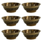 Brass Bowls With Flora Design 43g Pack of 6