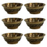 Brass Bowls With Flora Design 43g Pack of 6