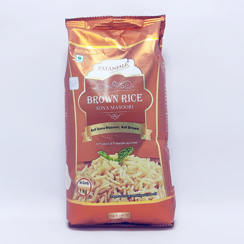Patanjali Brown Rice Sona Masoori - 1kg