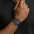 Titan Quartz Analog with Day and Date Black Dial Black Stainless Steel Strap Watch