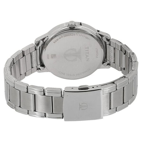 Titan Workwear Blue Dial Quartz Multifunction Stainless Steel Strap watch for Men