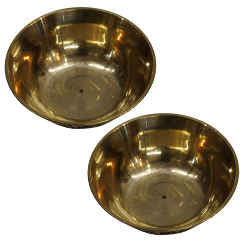 Brass Bowls With Flora Design 51g Pack of 2