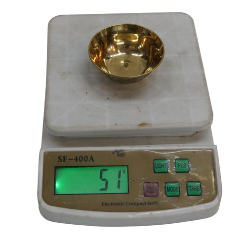Brass Bowls With Flora Design 51g Pack of 2