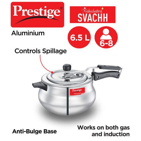 Prestige Nakshatra Plus Svachh Aluminium Spillage Control Handi 6.5 L