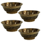 Brass Bowls With Flora Design 51g Pack of 4