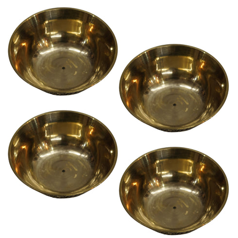 Brass Bowls With Flora Design 51g Pack of 4