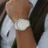 Titan Lagan White Dial Analog with Day and Date Metal Strap Watch for Men