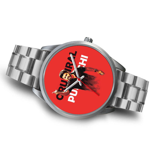 Style Make Ilayathalapathy Vijay Designed Silver Watch Imported Stainless Steel Metal High Quality