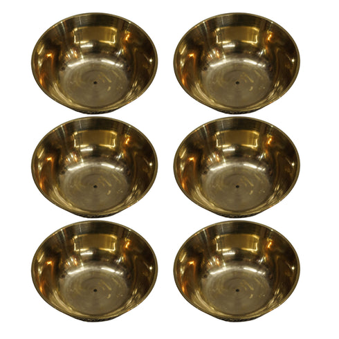 Brass Bowls With Flora Design 51g Pack of 6