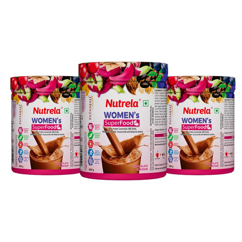 Patanjali Nutrela Women Superfood - Chocolate Flavor - 400g (Pack of 3)