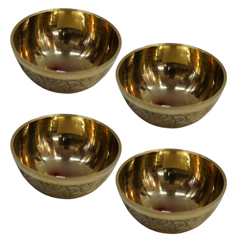 Brass Bowls With Design 59g Pack of 4