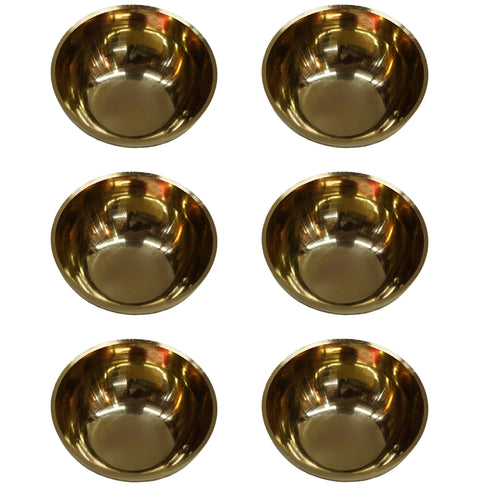 Brass Bowls With Design 59g Pack of 6