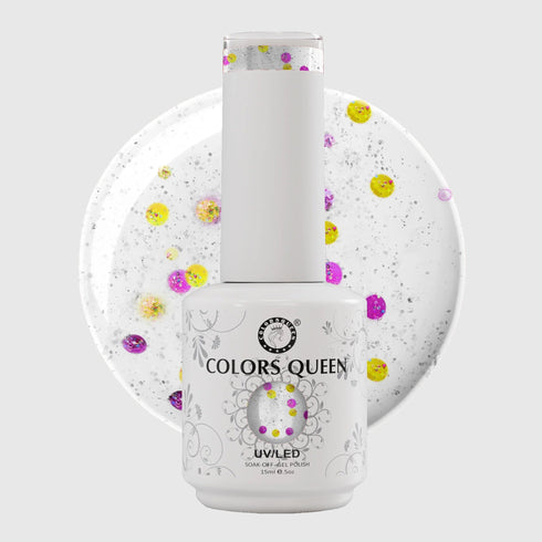 Colors Queen UV LED Soak Off Gel Polish - Glitter Nail Colors | 15 ML