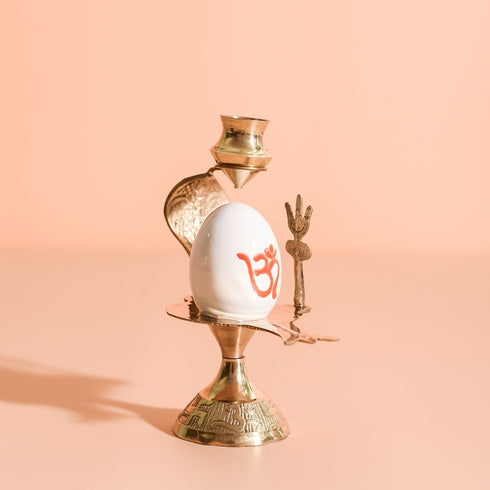 Samskara Home White Stone Shivalingam Big