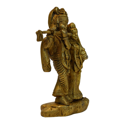 Brass Radha Krishna Divine Couple Statue 1100g