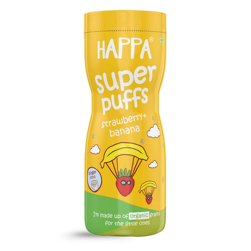 Happa Baby Puffs | Strawberry Banana Flavour