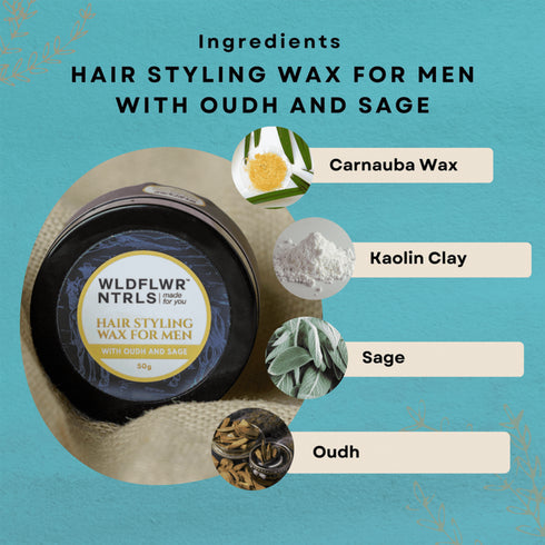 Wildflower Naturals Hair Styling Wax for Men