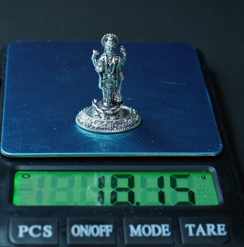 Pure Silver Antique Satya Narayana Swamy 18.15g By Mahita Collections