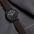 Titan Men's Minimalist Zen Watch Black: Sleek Leather Strap with Contrast Hands