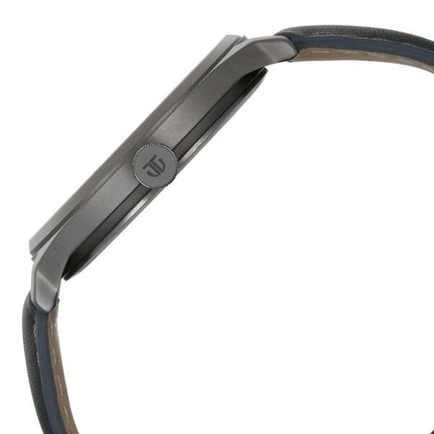 Titan Neo Economy Quartz Analog with Date Silver Dial Grey Leather Strap Watch For Men