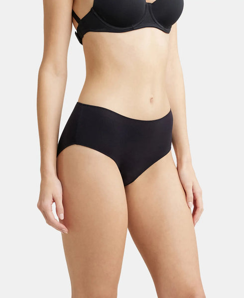 Jockey High Coverage Micro Modal Hipster With Ultrasoft Concealed Waistband | Black