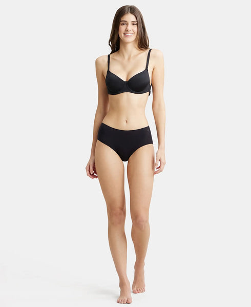 Jockey High Coverage Micro Modal Hipster With Ultrasoft Concealed Waistband | Black
