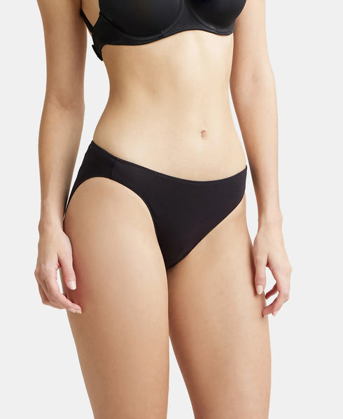 Jockey Medium Coverage Micro Modal Bikini With Concealed Waistband | Black