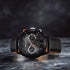 Titan Octane Quartz Multifunction Black Dial With Black Leather Strap Watch For Men