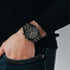 Titan Black and Gold Anthracite Dial Analog Stainless Steel Strap watch for Men