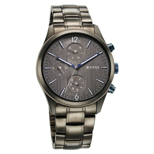 Titan Neo Splash Quartz Multifunction Anthracite Dial Stainless Steel
