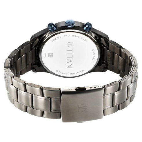 Titan Neo Splash Quartz Multifunction Anthracite Dial Stainless Steel