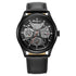 Titan Octane Multifunction Black Dial Black Leather Strap Watch For Men