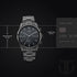Titan Workwear Multifunction Black Dial Black Metal Strap Watch For Men