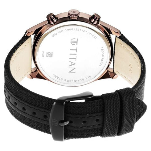Titan Men's Infinity Chrono watch Durable Leather Strap