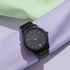 Titan Minimals Quartz Analog with Date Black Dial Black Metal Strap Watch